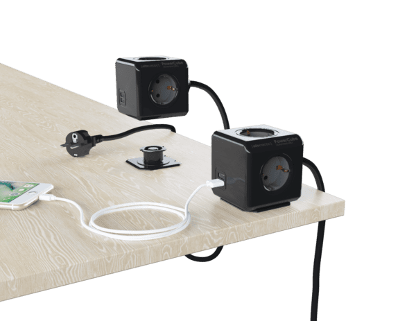 Black Powercube on desk