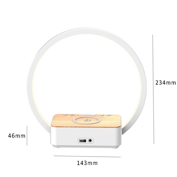 "Nowoczesna Sypialnia: Lampka Nocna 5 w 1 z Technologią Qi"