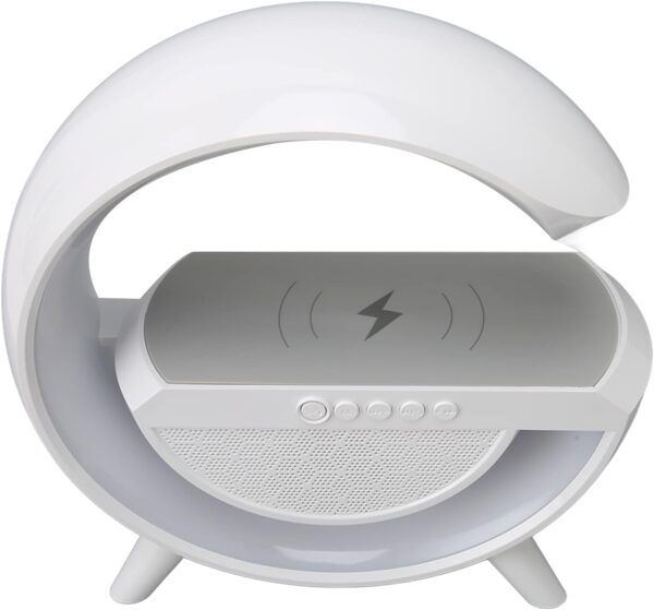 Multifunkcyjna Lampka Nocna z Bluetooth i Bezprzewodowym Ładowaniem - Stylowa Lampka Nocna dla Nastolatków