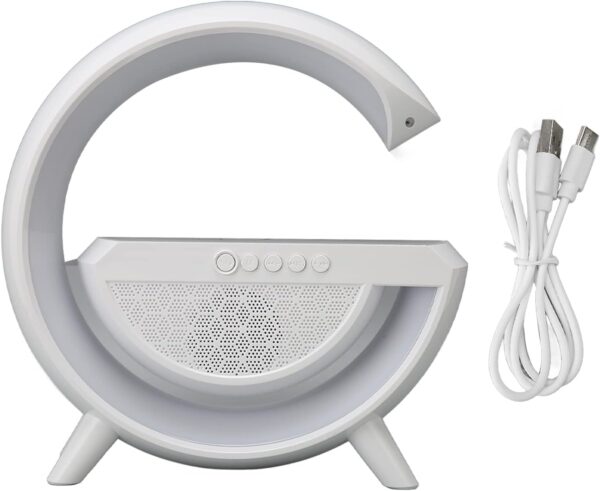 Multifunkcyjna Lampka Nocna z Bluetooth i Bezprzewodowym Ładowaniem - Stylowa Lampka Nocna dla Nastolatków